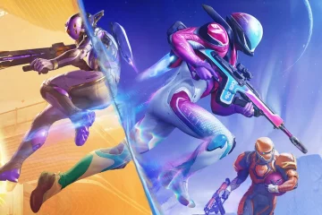 Joueur en action dans Splitgate Arena Reloaded, FPS de 1047 Games avant le projet inspiré de Titanfall