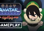 Gameplay officiel du match Toph contre Sokka dans Avatar Legends: The Fighting Game