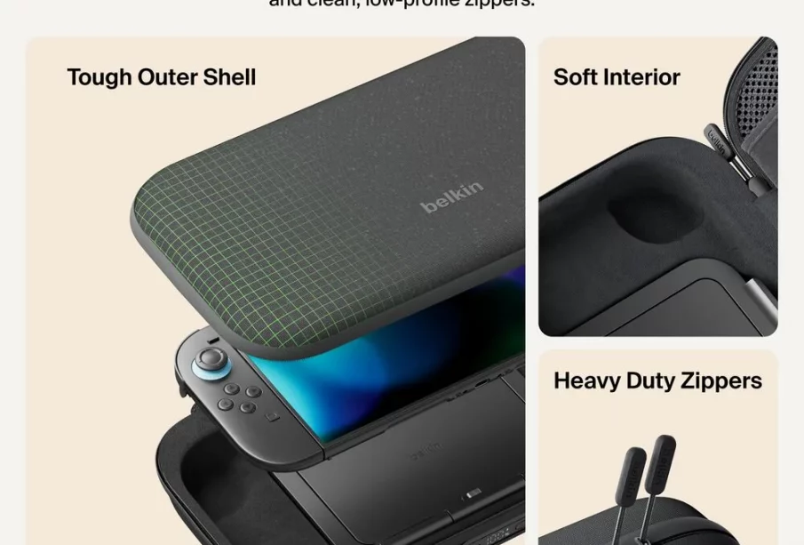 Belkin Charging Case Pro Nintendo Switch 2 housse batterie 10000 mAh support inclinable