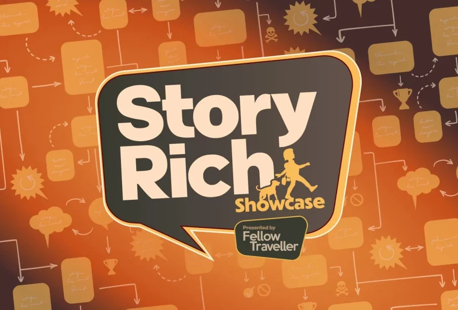 Logo Story-Rich Showcase de Fellow Traveller, vitrine dédiée aux jeux narratifs indépendants en juin 2026