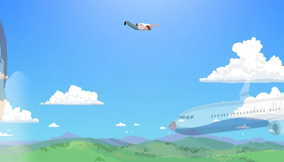 Freefall 95, jeu d'action arcade de chute libre par S-Bend Games sur Steam