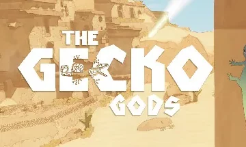 Gecko grimpant sur des ruines anciennes dans le jeu Gecko Gods