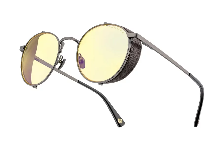 Lunettes gaming GUNNAR Fallout Lucky 38 Amazon Studios New Vegas monture argentée anti lumière bleue