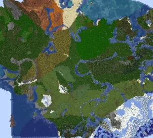 Carte Minecraft générée à partir d'une seed exceptionnelle découverte par la communauté des seed hunters en 2026