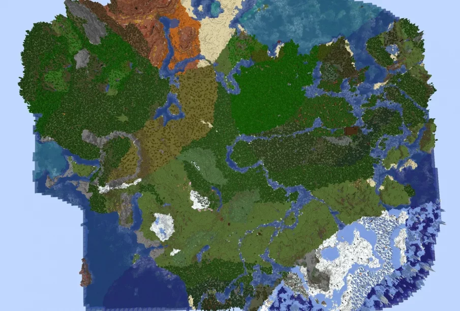 Carte Minecraft générée à partir d'une seed exceptionnelle découverte par la communauté des seed hunters en 2026