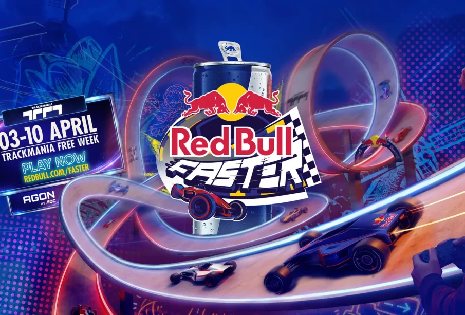 Visuel officiel Red Bull Faster 2026, tournoi Trackmania dont la finale s'est tenue à Amsterdam