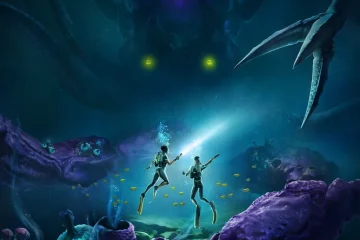 Subnautica 2 en accès anticipé, illustration officielle Steam montrant l'exploration sous-marine