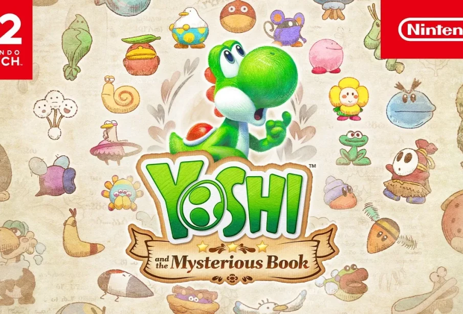 Yoshi explore un monde coloré dans Yoshi and the Mysterious Book sur Nintendo Switch 2