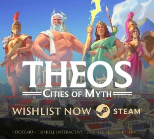 Theos Cities of Myth Dotemu Triskell city-builder Grèce antique Zeus PC 2026
