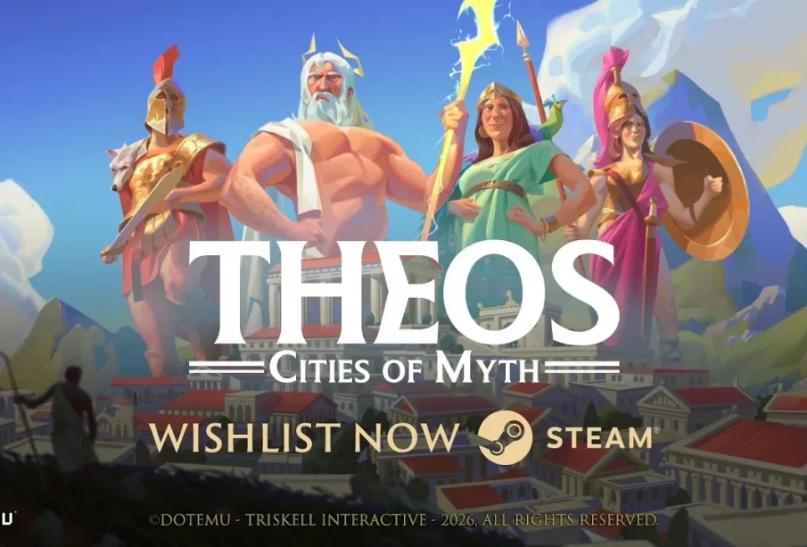Theos Cities of Myth Dotemu Triskell city-builder Grèce antique Zeus PC 2026