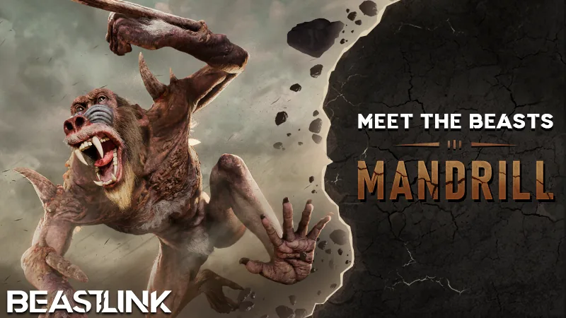 BeastLink Mandrill, kaiju primate de Grove Street Games avec attaques osseuses et cri de rage