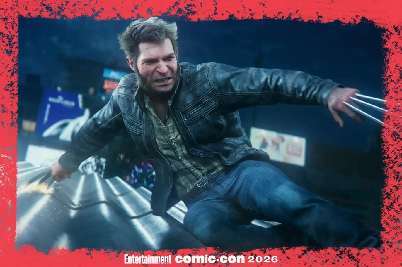 Marvel's Wolverine Logan glisse sur un toit griffes adamantium