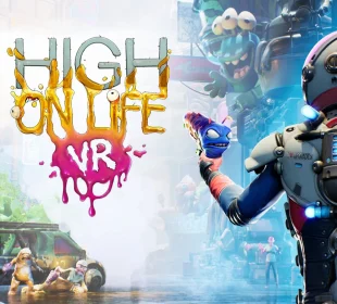 Visuel promotionnel de High On Life VR, le FPS comique de Squanch Games adapté en réalité virtuelle par Flat2VR Studios