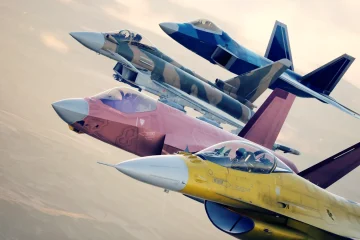 Ace Combat 8 Wings of Theve — formation de chasseurs, screenshot officiel Bandai Namco