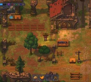 Graveyard Keeper 2, screenshot officiel Steam — gestion de cimetière médiéval