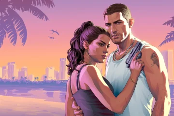 GTA VI — couverture Game Informer n°382, artwork Rockstar Jason et Lucia
