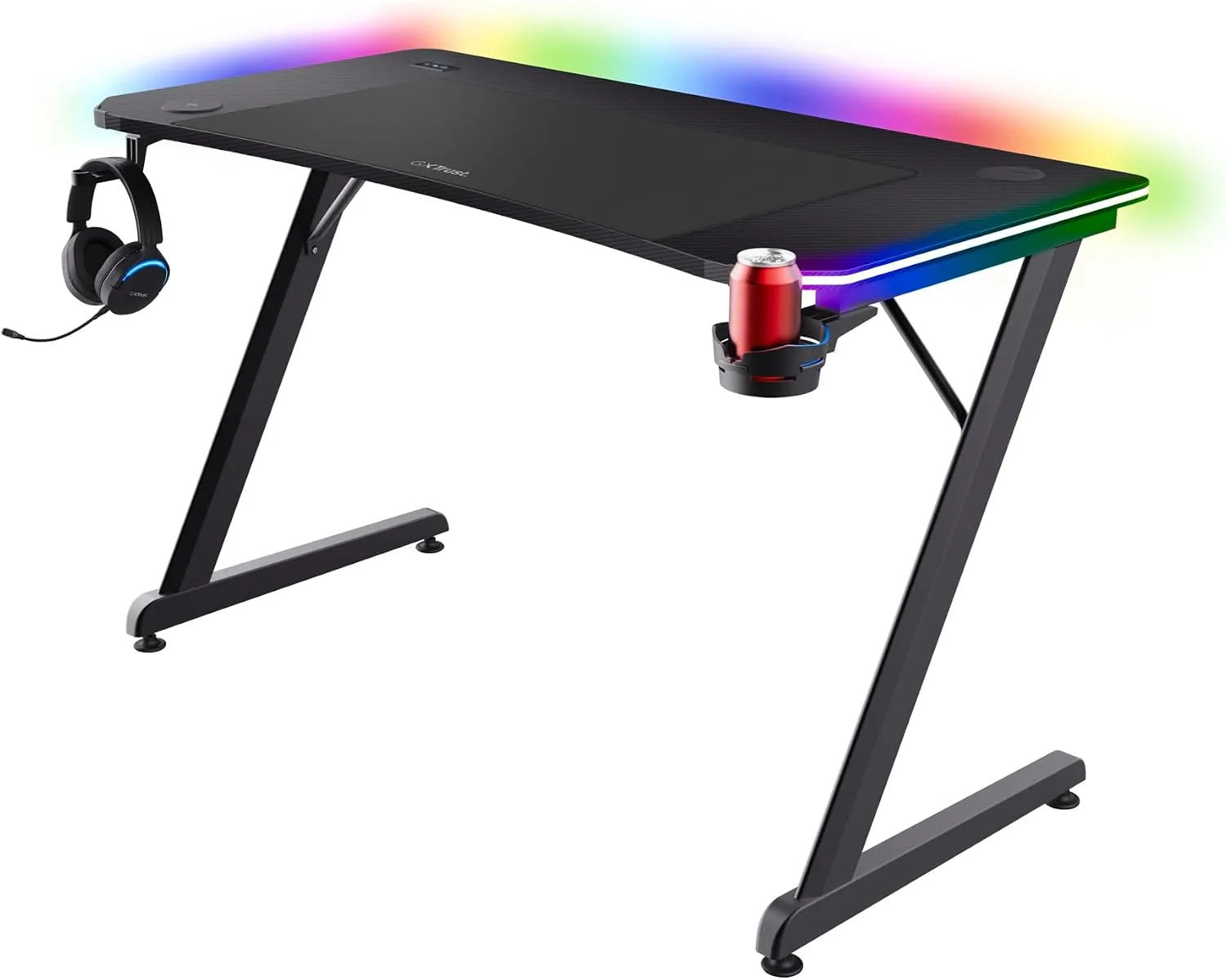 Bureau gaming fixe GXTrust Luminus Pro 120x60 avec LED RGB