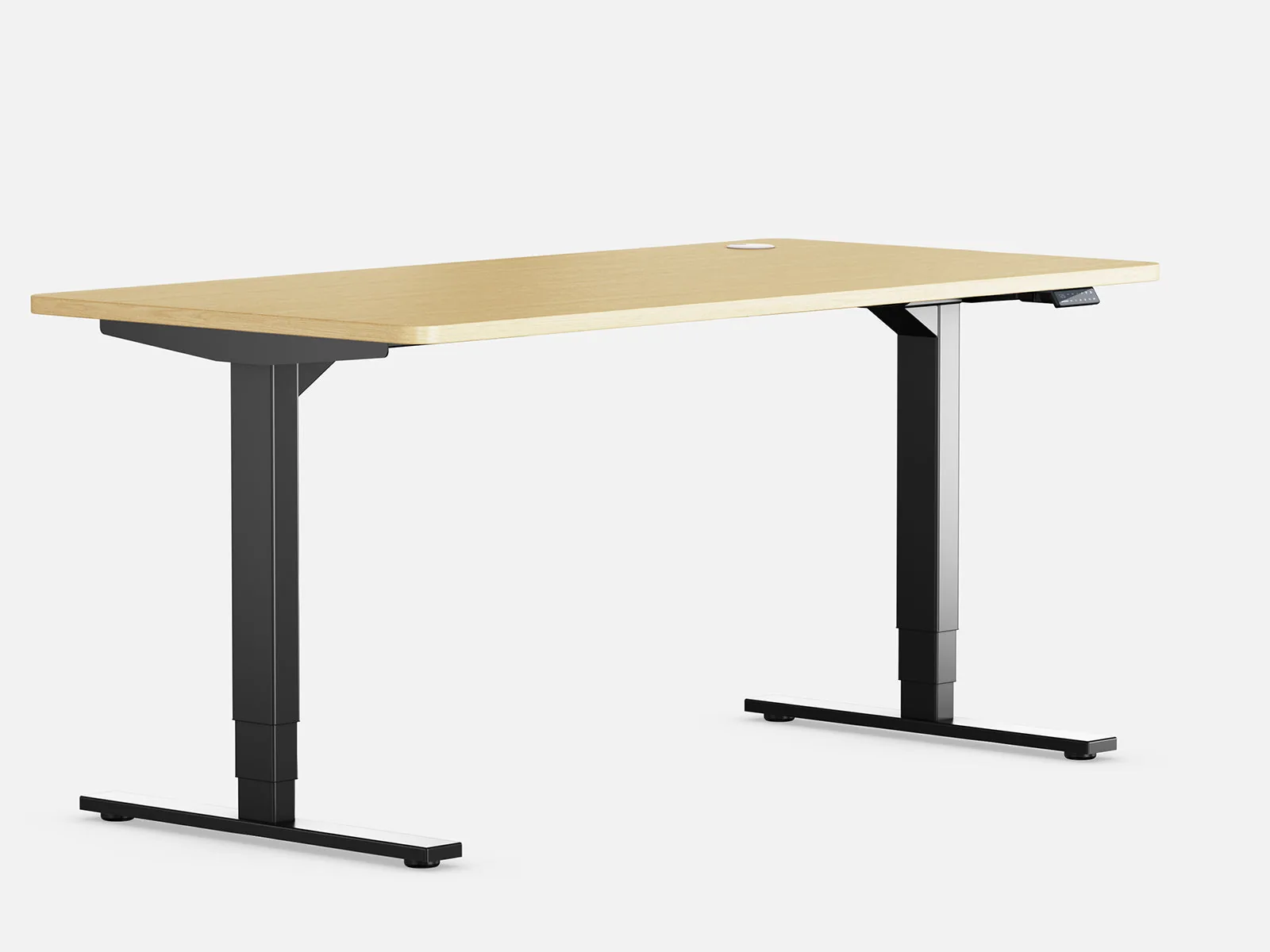 Cadre de bureau assis-debout Maidesite T2 Pro Plus avec plateau bois