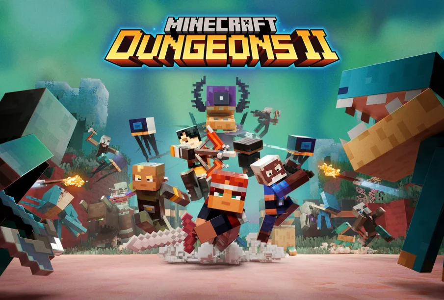 Minecraft Dungeons II — key art officiel The Sift / Mojang
