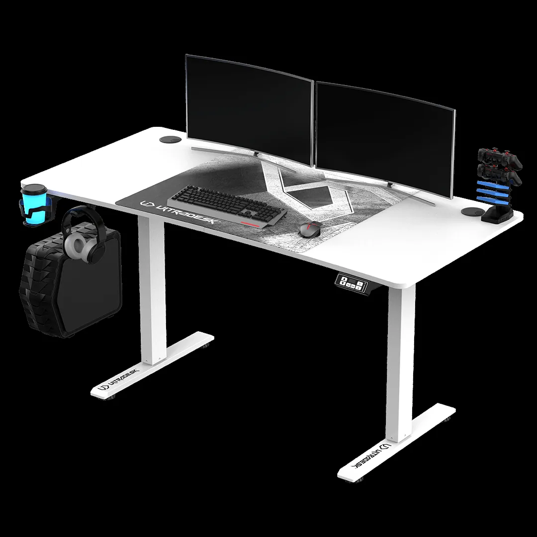 Bureau gaming Ultradesk LEVEL V2 assis-debout noir