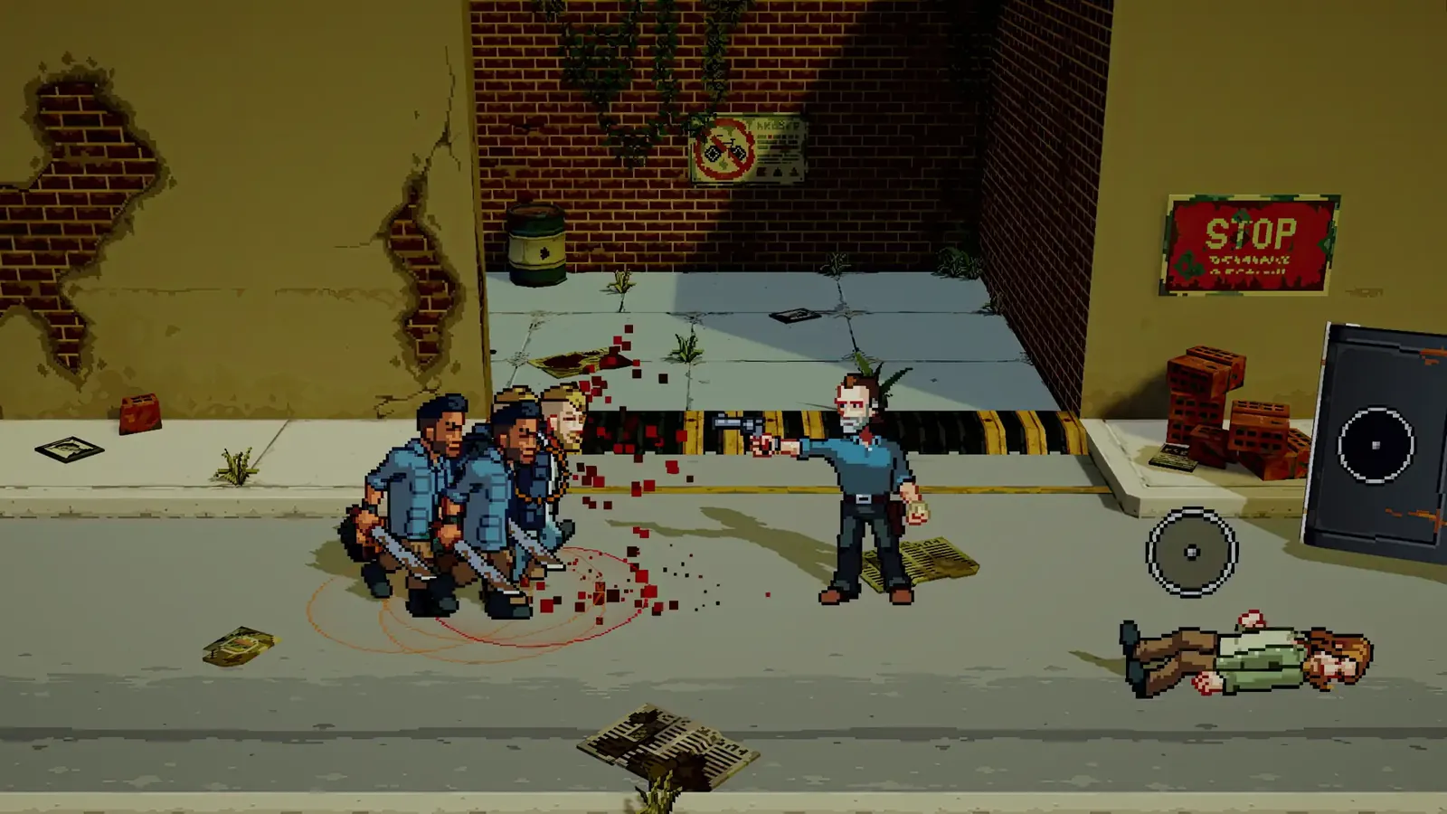 Rick Grimes face aux Saviors dans Streets of Survival