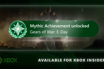 Notification Mythic Achievement unlocked sur Gears of War E-Day, Xbox Insiders