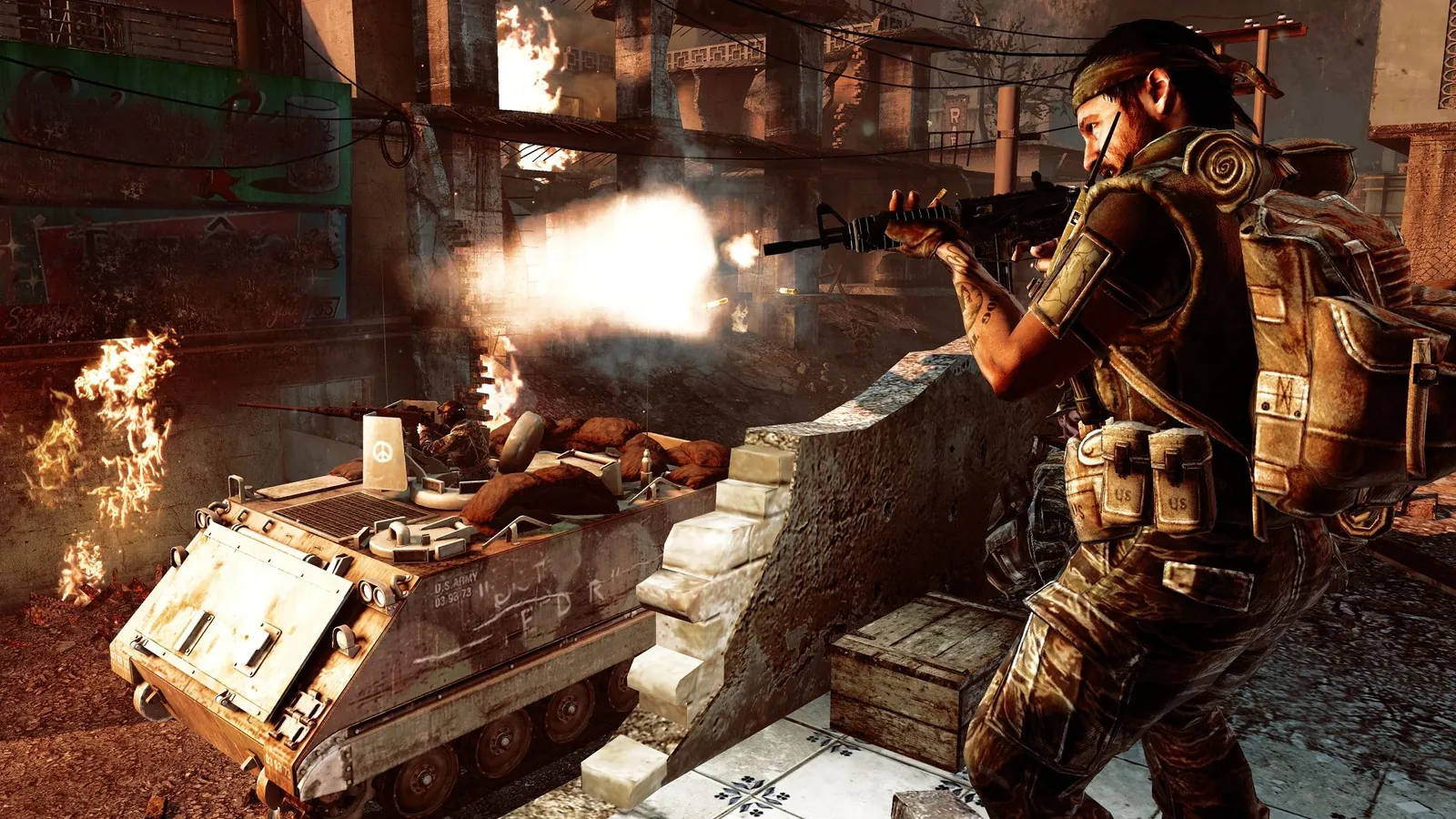 Soldat en pleine fusillade dans Call of Duty: Black Ops