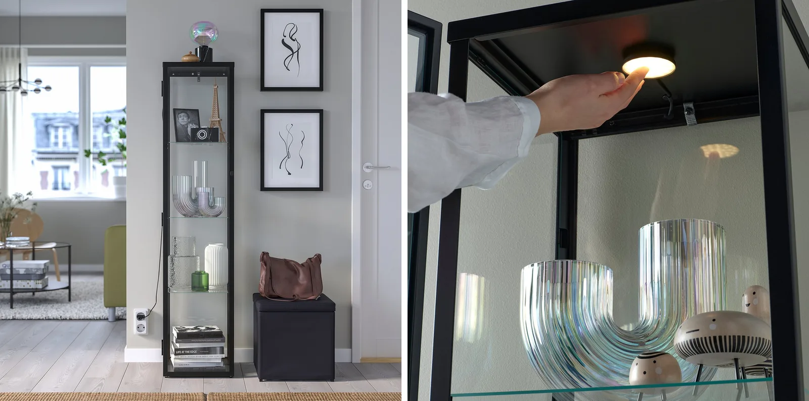 Déco geek : vitrine IKEA BLÅLIDEN et installation du spot LED STRIMSÄV