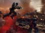Gears of War E-Day soluce : un Gear bondit au-dessus d'une faille face à un Boomer