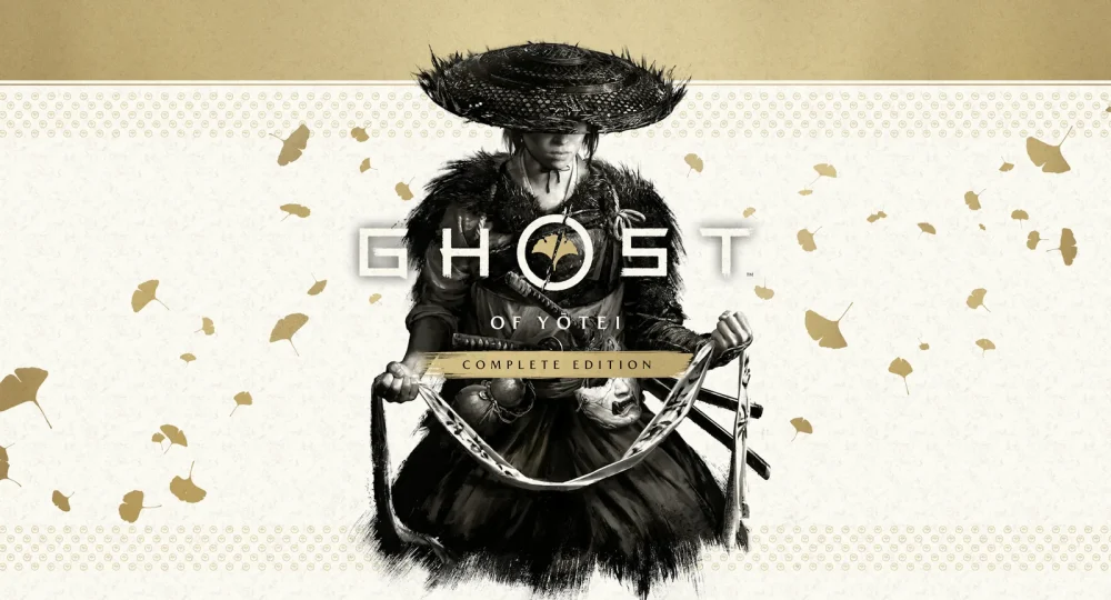 Key art Ghost of Yōtei Édition complète, Atsu au chapeau de paille