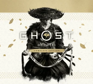Key art Ghost of Yōtei Édition complète, Atsu au chapeau de paille
