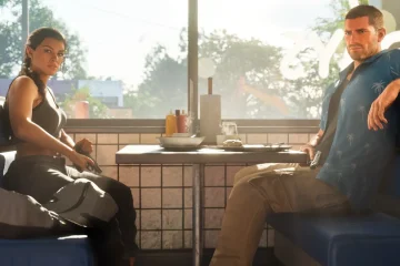 GTA VI PEGI 18 : Lucia et Jason dans un diner, screenshot officiel Rockstar