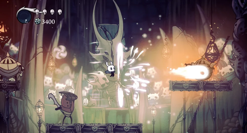 Combat de boss dans Hollow Knight, guide des fins