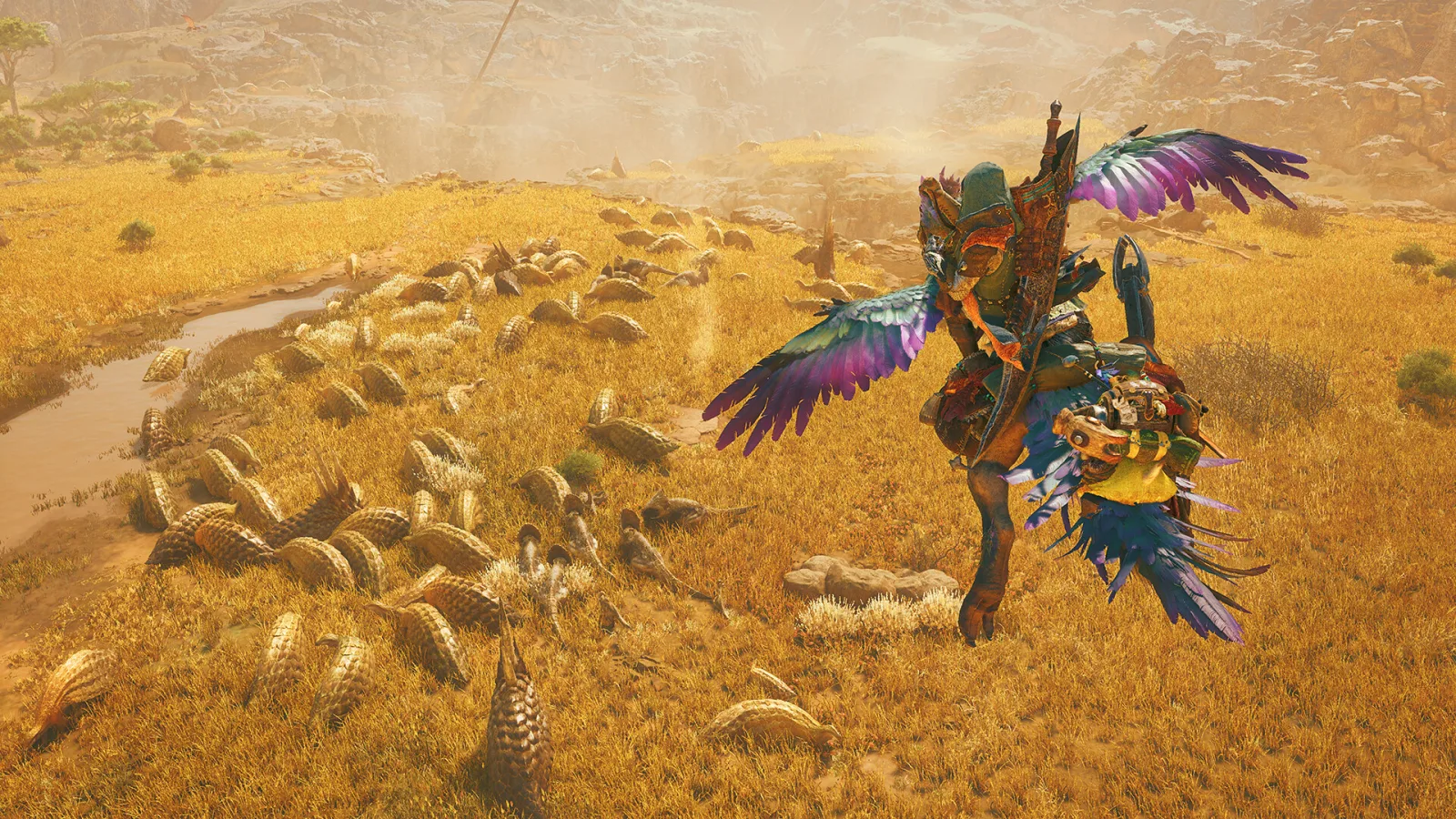 Monster Hunter Wilds astuces : Seikret monture dans les Plaines venteuses