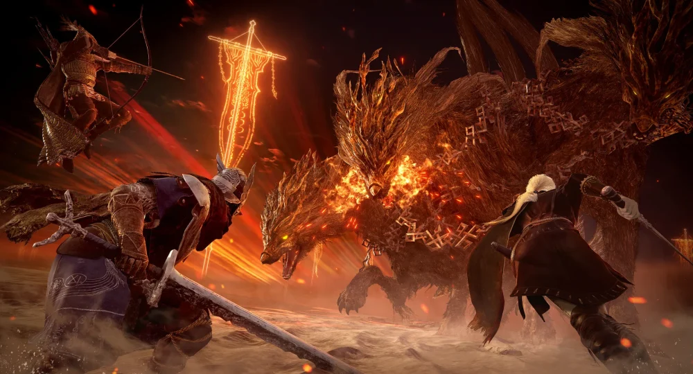 Elden Ring Nightreign boss : un Seigneur de la Nuit face aux Voyageurs