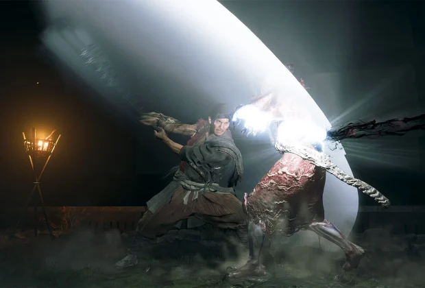 Onimusha Way of the Sword Yoshitsune : Musashi tranche un Genma d'un coup de katana éclatant