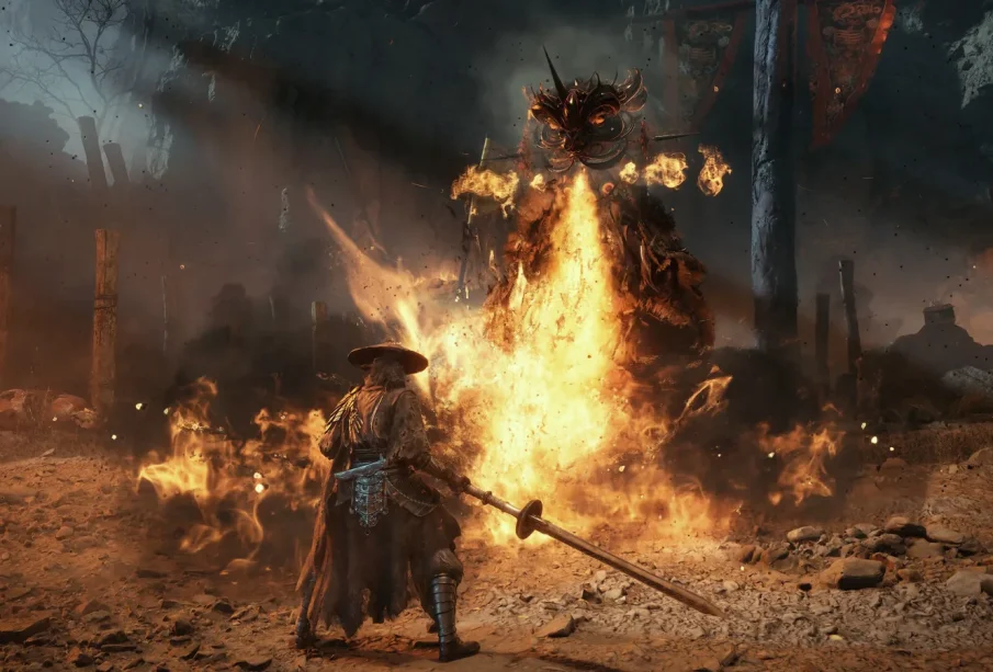 Phantom Blade Zero : Soul face à un boss enflammé, lancement Steam