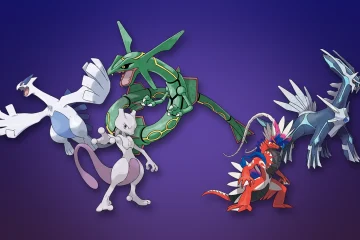 Pokémon légendaire : Rayquaza, Lugia, Mewtwo, Dialga et Koraidon en illustrations officielles