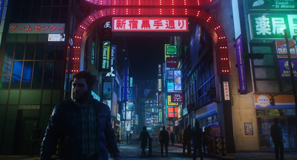QSSR upscaling IA PS5 : Marvel's Wolverine dans les rues de Shinjuku