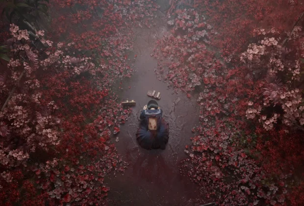 Silent Hill f fins : Hinako dans un chemin de lycoris rouges