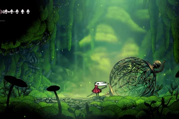 Hornet explore une grotte de mousse, Silksong fragments de masque