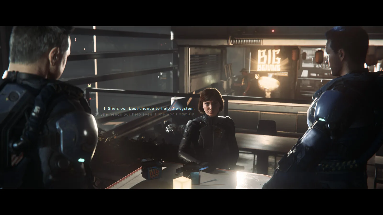 Membres d'équipage à bord d'un vaisseau capital dans Squadron 42
