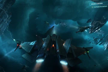Chasseur de la UEE Navy en pleine bataille spatiale, Squadron 42 trailer The Oath