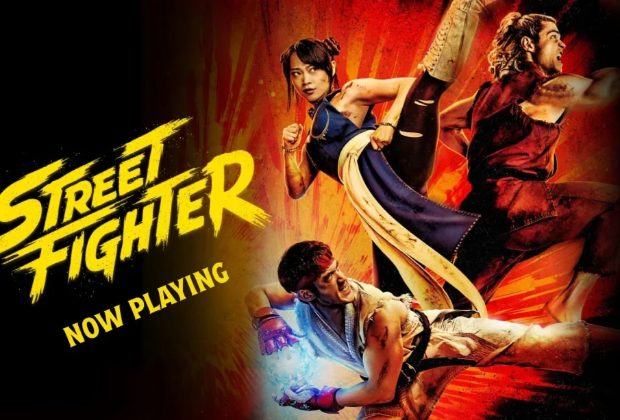 Affiche Street Fighter film avec Ryu, Ken et Chun-Li, en tête du box-office