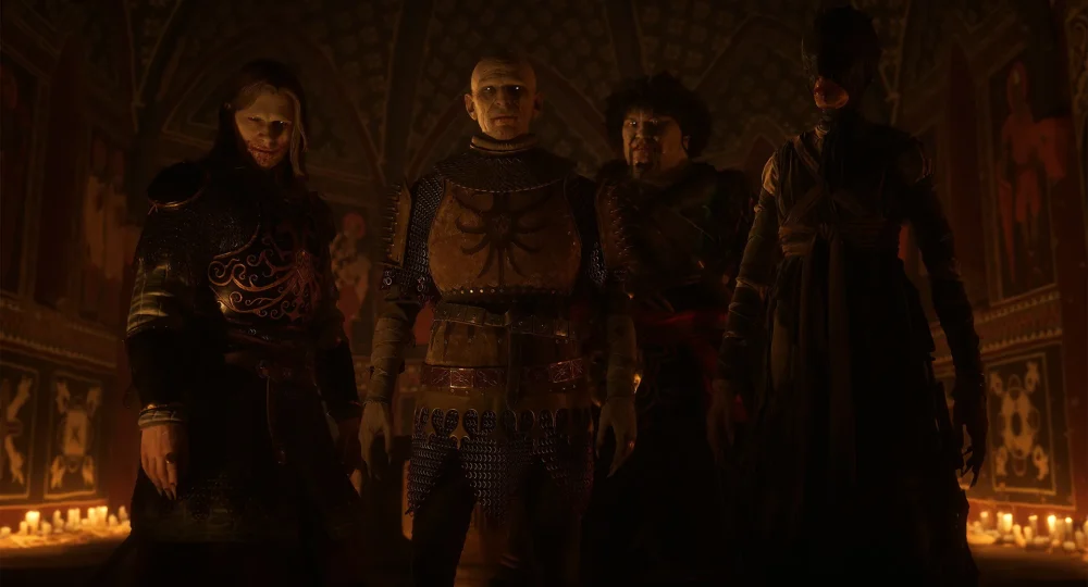 The Blood of Dawnwalker fins : quatre vampires vrakhirs réunis à la lueur des bougies